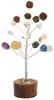Natural Stone Wired  Tree  Bonsai Fengshui Decorative  Tree  With Chakra, and Rudraksha  Leaves Healing Crystal Table