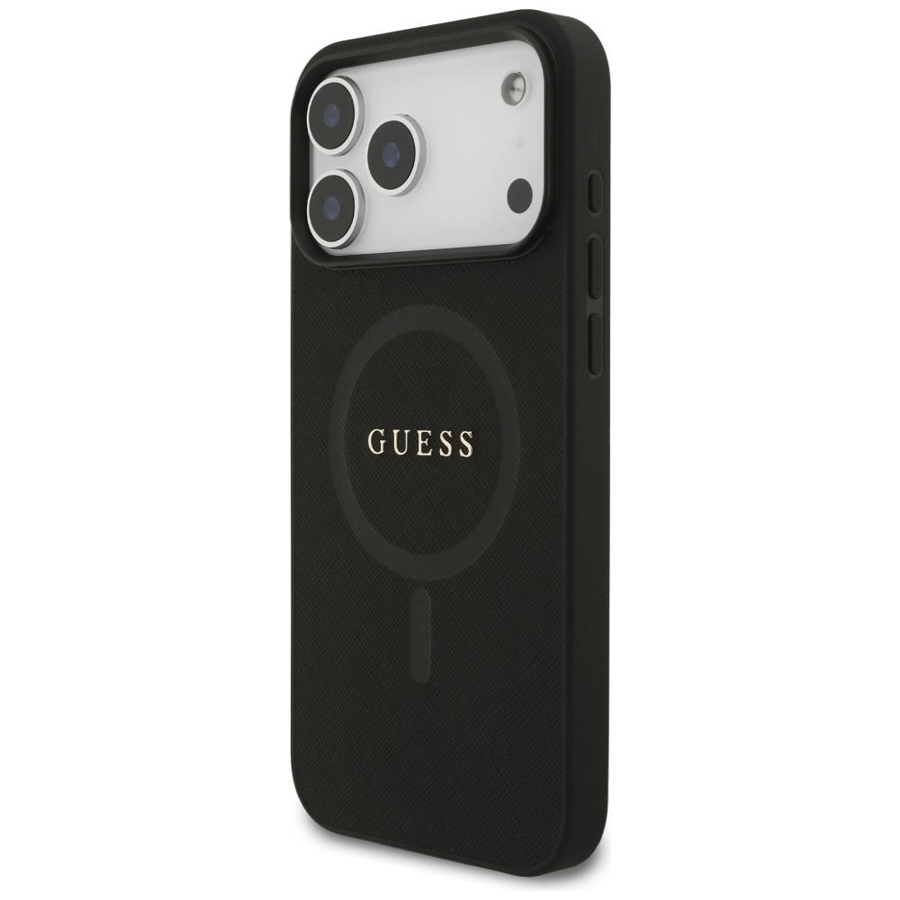 Etui Guess Saffiano Classic Logo Magsafe Do Iphone 17 Pro Max Czarny