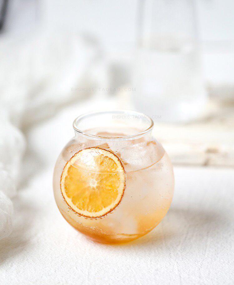 

Round Spherical Glass Cup Ice Coffee Milk Tea Cold Drink Cup Transparent Microwavable Dessert Cup 201-300ml