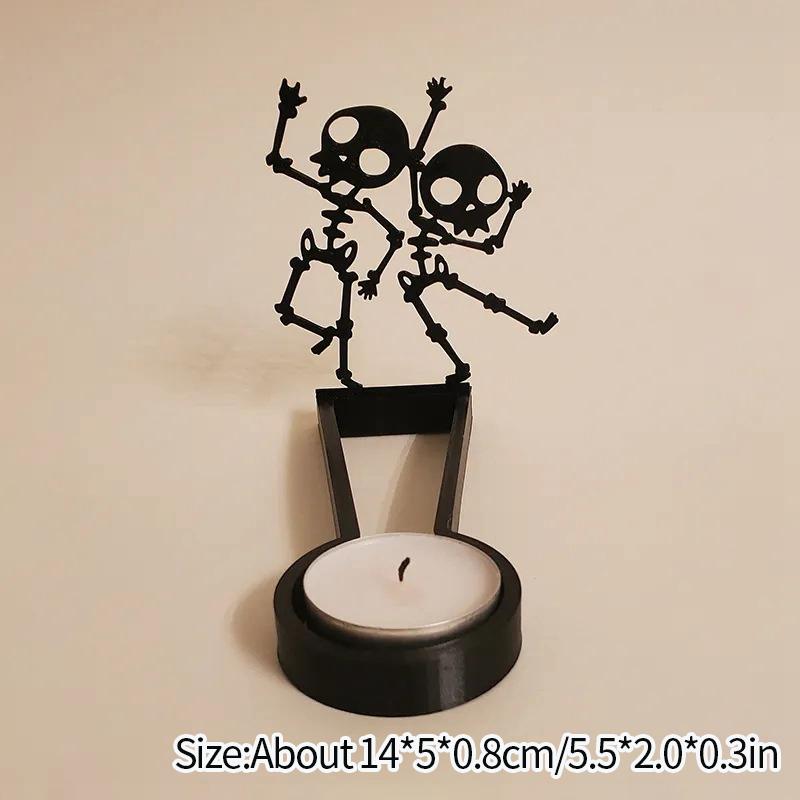 Halloween Decoration 2025 Decorative Candle Holder Scary Candlestick Ornament Desk Accessorie Room Decor Halloween Accessorie