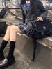 Japanese College Style V-Neck Cardigan for Women - Autumn/Winter School Uniform Sweater