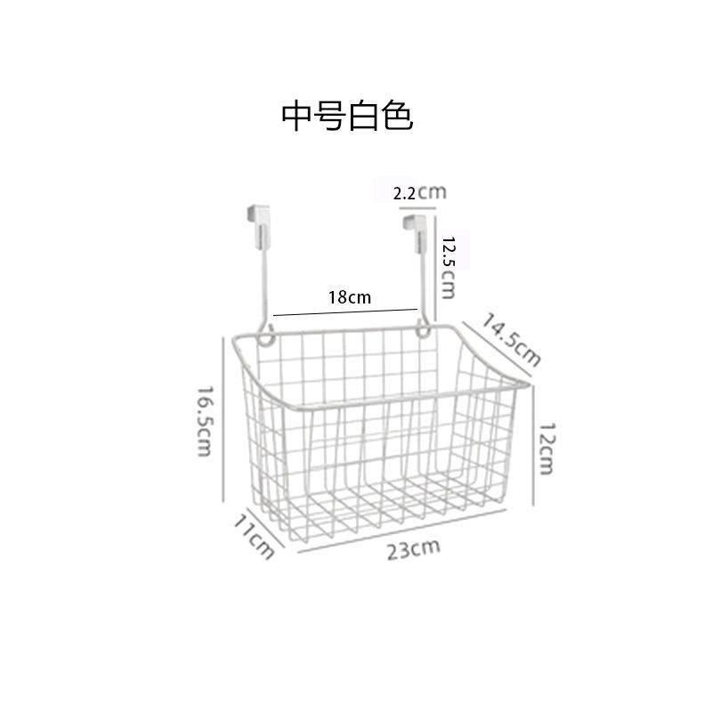 hanging basket storage frame behind the cabinet door, hanging basket beside the dormitory bed, kitchen and bathroom multi-functional finishing 