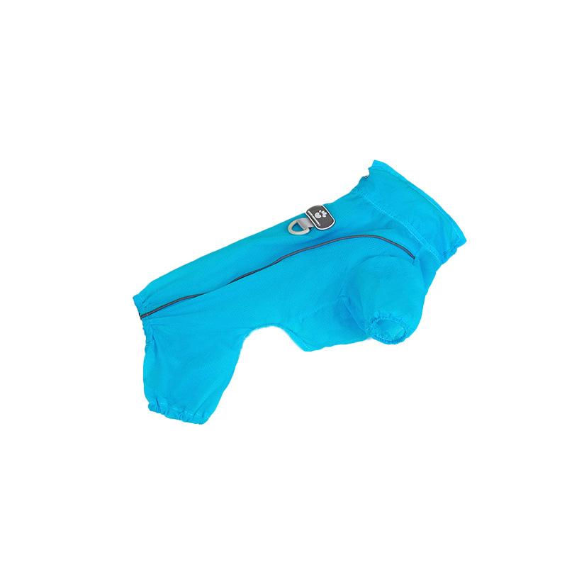 Spring dog clothes simple outdoor four-legged leather label sunscreen clothes small dog than bear teddy thin pet clothes