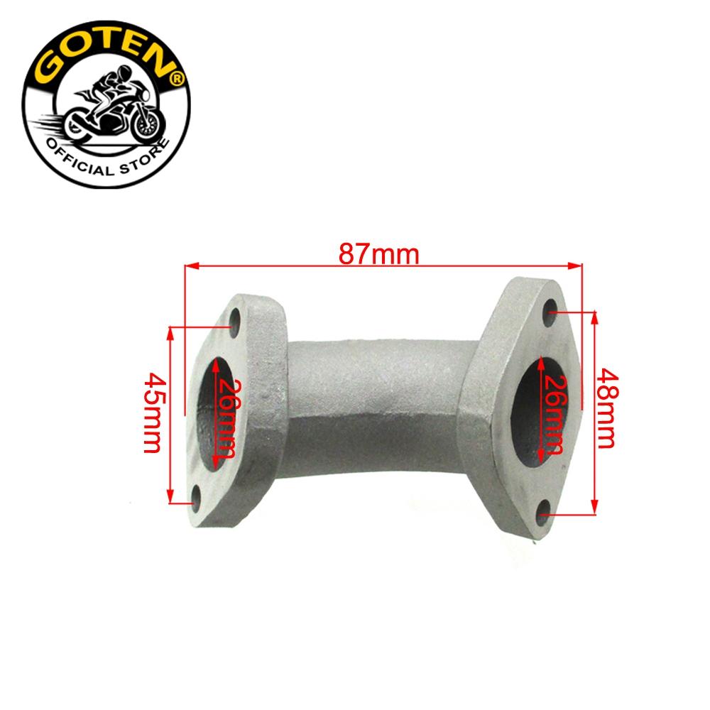 Goten 26mm Manifold Intake Pipe For Chinese 110cc 125cc 140cc Pit Dirt Bike