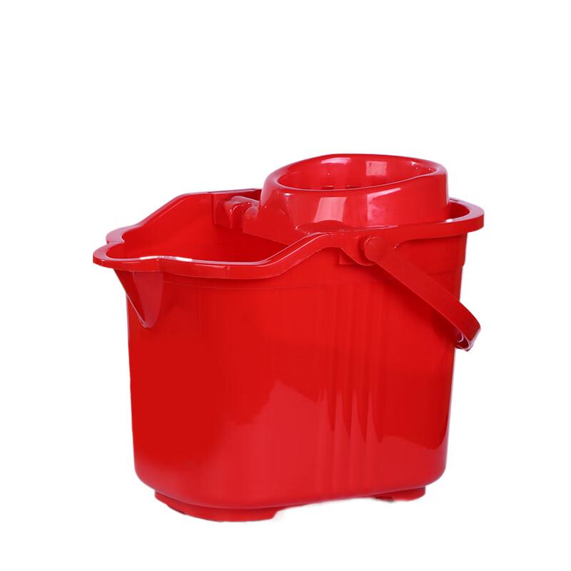 Thickened Plastic Mop Squeeze Bucket with Strainer