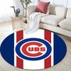 Chicago Cubs Round Area Rug,Carpet Rug for Living Room Bedroom Sofa Playroom Decor,Non-slip Floor Mat