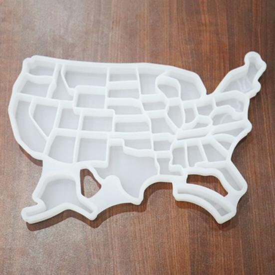 Non-stick Ice Cube Tray Large Capacity Convenient United States Map Save Time And Effort Household Mold