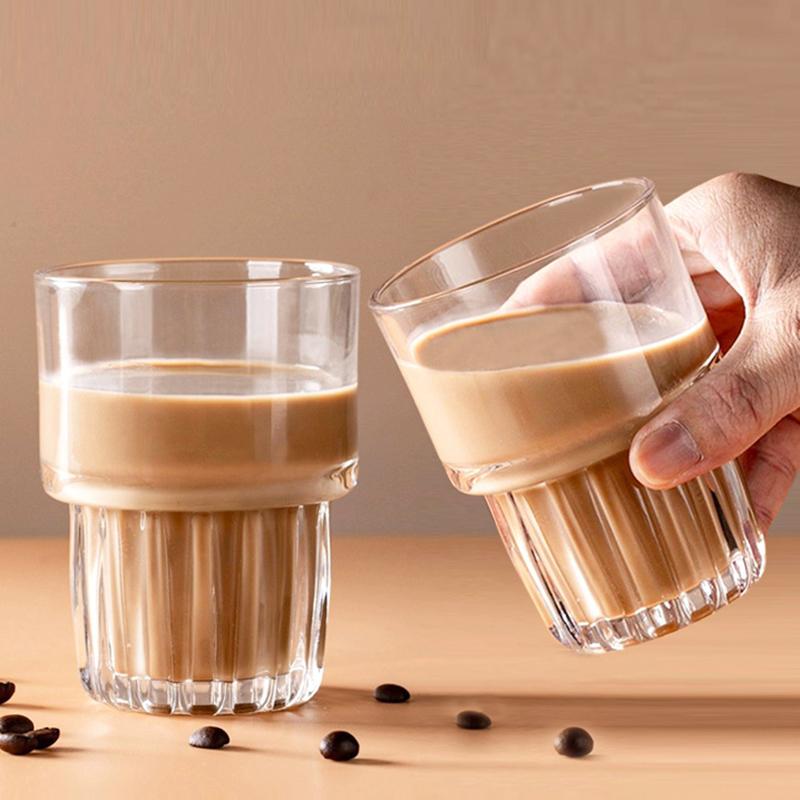 155ml/250ml/316ml Coffee Mug Heat-Resistant Glass Cups Transparent Tea Mug Water Cup for Drinking Milk Juice Tumblers Gift Glass