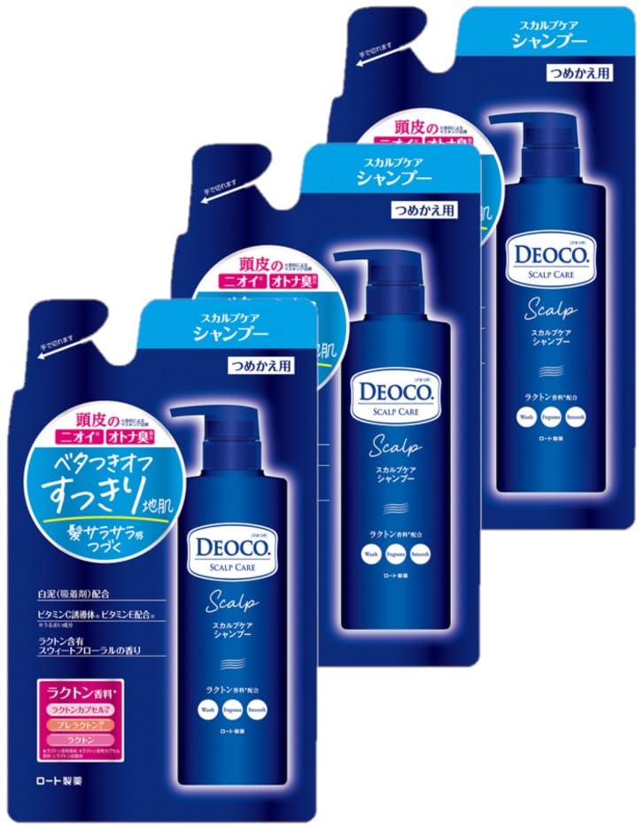 

Deoko Scalp Care Shampoo 370 мл Сменный блок, обновляющая версия [x3 шт.]