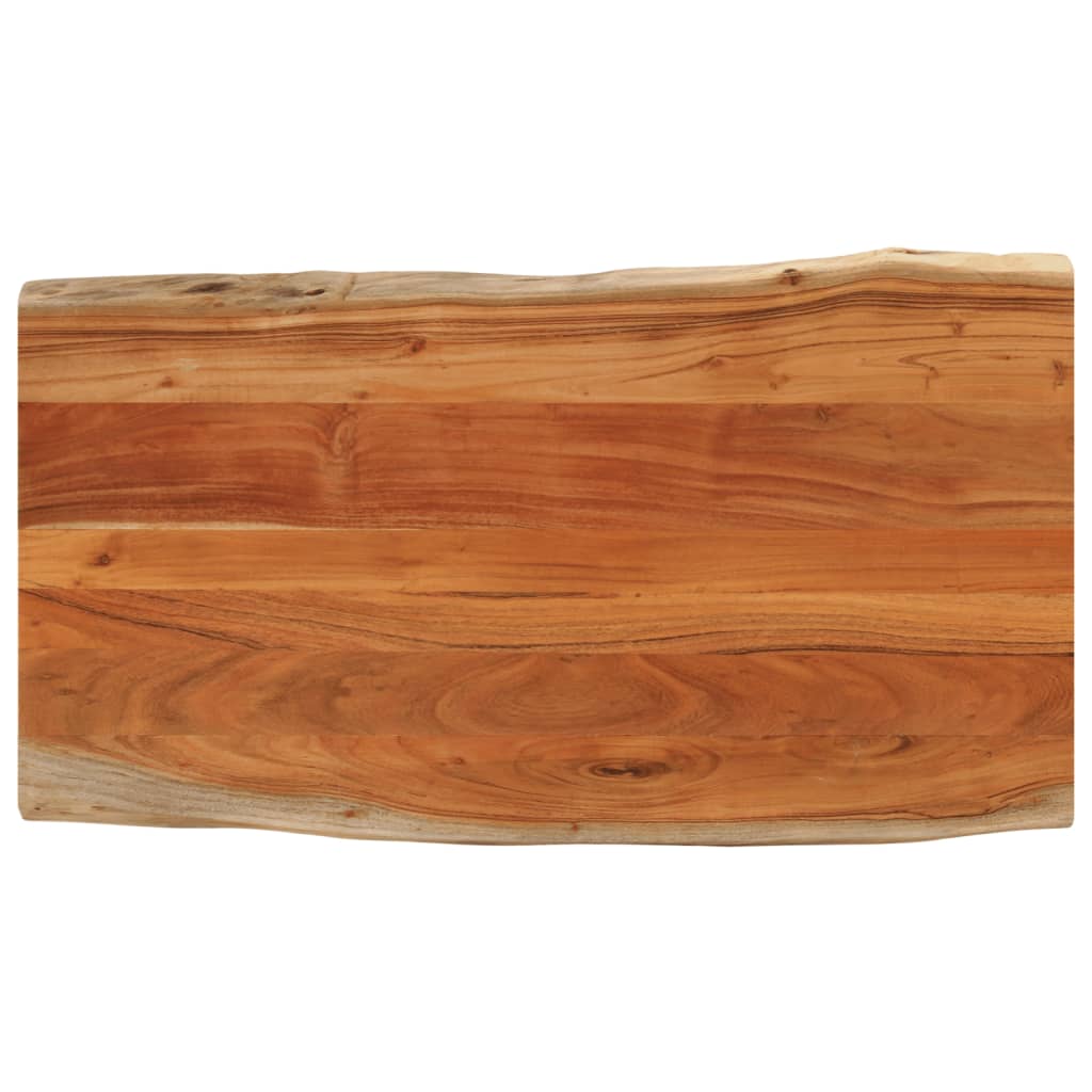 Tabletop 110x60x2.5cm Rectangular Solid Acacia Wood Live Edge