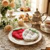 Home Decor Polka Dot Strawberry Coaster Kawaii Korean-Style Anti-Scalding Mat Washable Heat Resistant Fabric Coaster Office