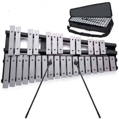 Btuty Xilófono Glockenspiel, 30 Notas, Marco de Madera, Barras de Aluminio Plegables, Instrumento de Percusión Regalo con Bolsa de Transporte