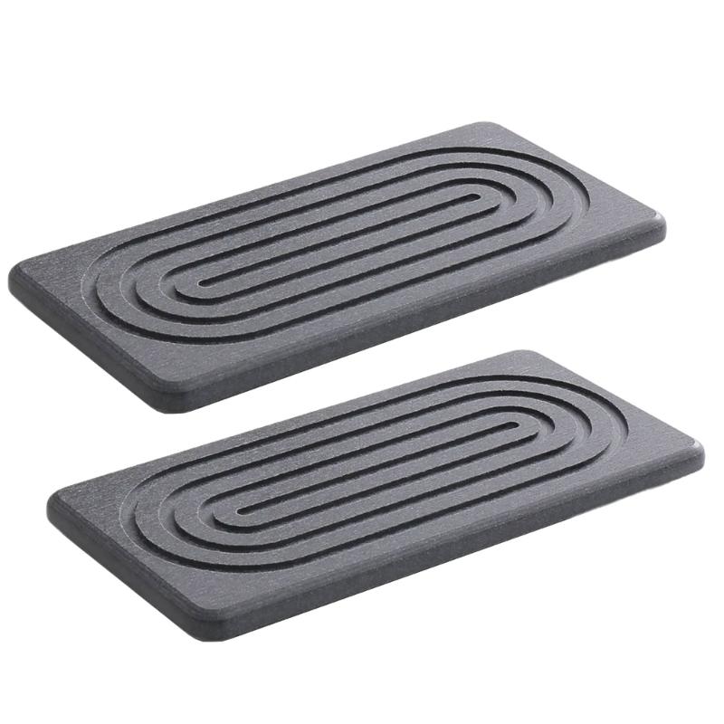 2Pieces Natural Water Absorbing Stone Soap Holder Tray For Bathroom Countertop And Sink Organization Counter Top