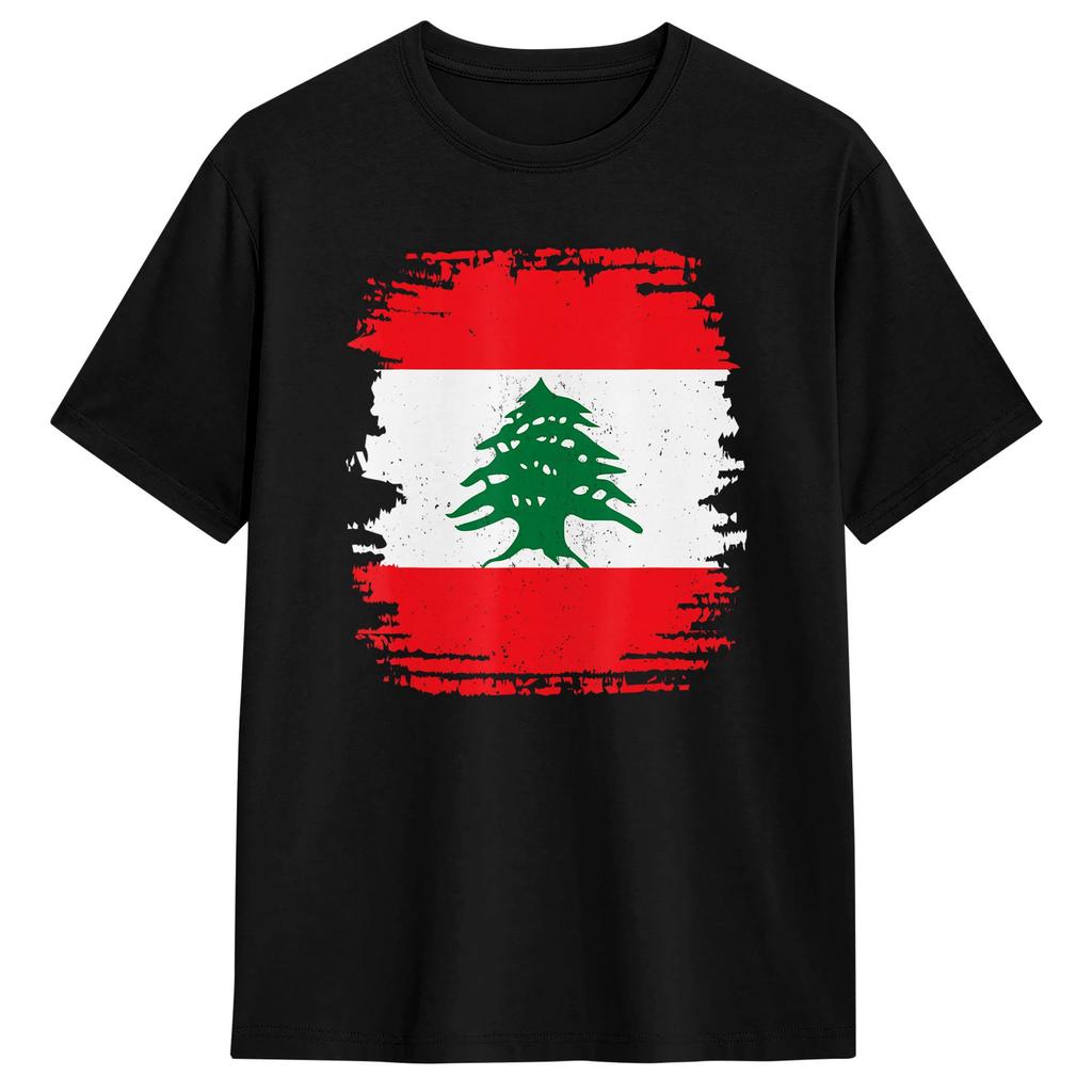 Lebanon Resist Fist Lebanese Flag Cotton T Shirt For Unisex Summer Funny Tshirts Novelty Tee Shirt Plus Size Wholesale Clothes