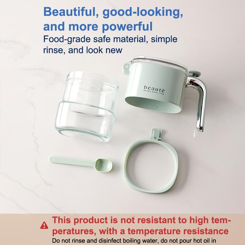 Kitchen Glass Spice Box, Spice Jar, Storage Container With Lid And Spoon Storage Container Spice Jar For Kitchen Cooking Supplie