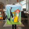 1PC Pippi Longstocking Print Flannel Blanket, High Quality All Seasons, Home Decor, Warmth and Comfort, Perfect for Christmas Gifts