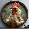 Vintage Angry Chicken Metal Sign 8x8 Inch Funny Humorous Wall Decor For Home Bar Kitchen Cafe Gift