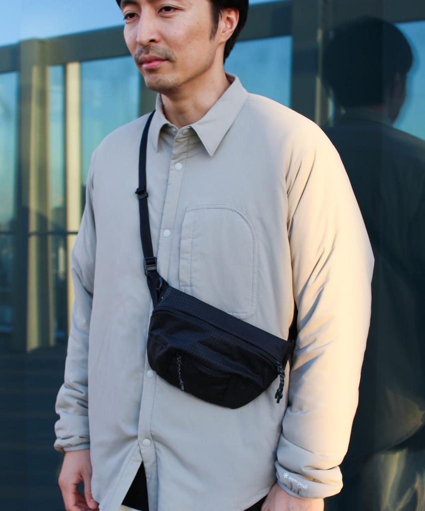 Snow Peak Robic Fanny Pack Shoulder Crossbody Black SB-26SU017 Bag, Bag, Men's/Women's,