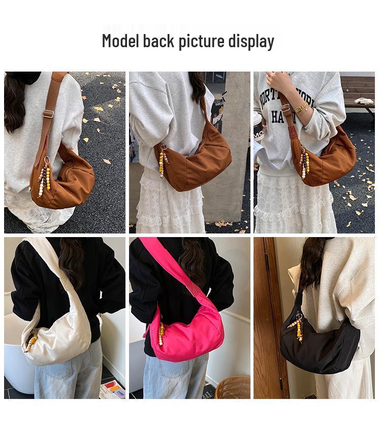 Women's Retro Minimalist Crossbody Dumpling Bag - High-End Commuter Fashion Shoulder Bag