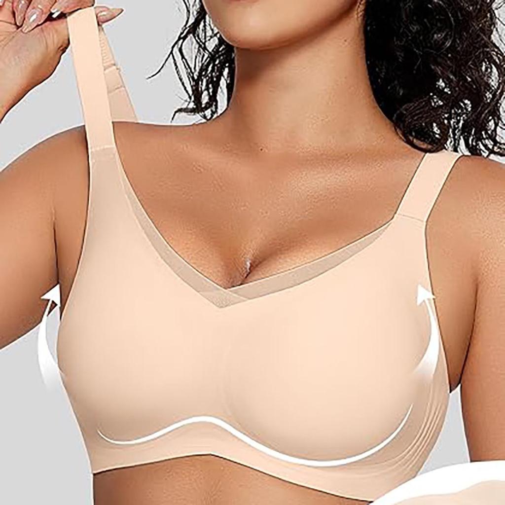 Sujetador Push-Up de Gel sin Costuras: Inalámbrico, Ajustable, Cómodo, Tallas Grandes, Minimiza el Busto Grande