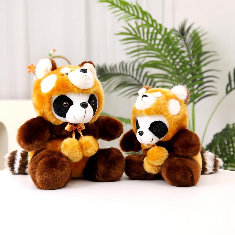 Süßer Süßer Panda Verwandelt in Tiger Waschbär Puppe Plüschtier Schwarz Und Weiß Panda Puppe Kinderpuppe Puppe