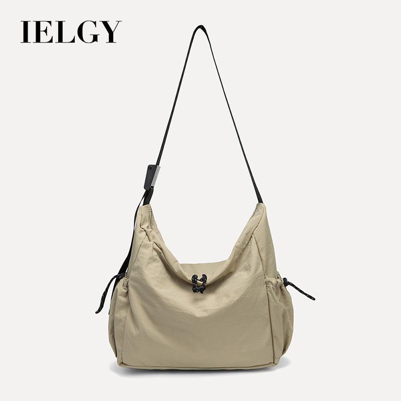 IELGY Fashion Korean Version Student All-Match Casual Nylon Tote Bag Large Capacity Shoulder Messenger Bag