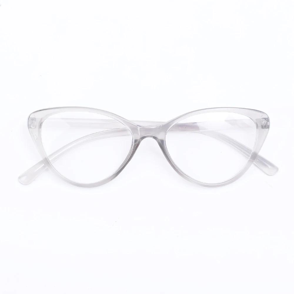 Neue Cat-Eye-Dreieckrahmen-Anti-Blaulicht-Brille Klassische Herren-Damen-Lesebrille Retro-Dreieckrahmen Transparente Brille