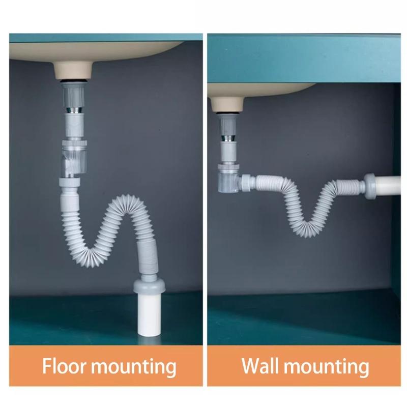 Uniwersalny rurka odpływowa do zlewu kuchennego Teleskopowy elastyczny wąż odpływowy Deodorant do zlewu Sitko Odpływ Rura kanalizacyjna do łazienki