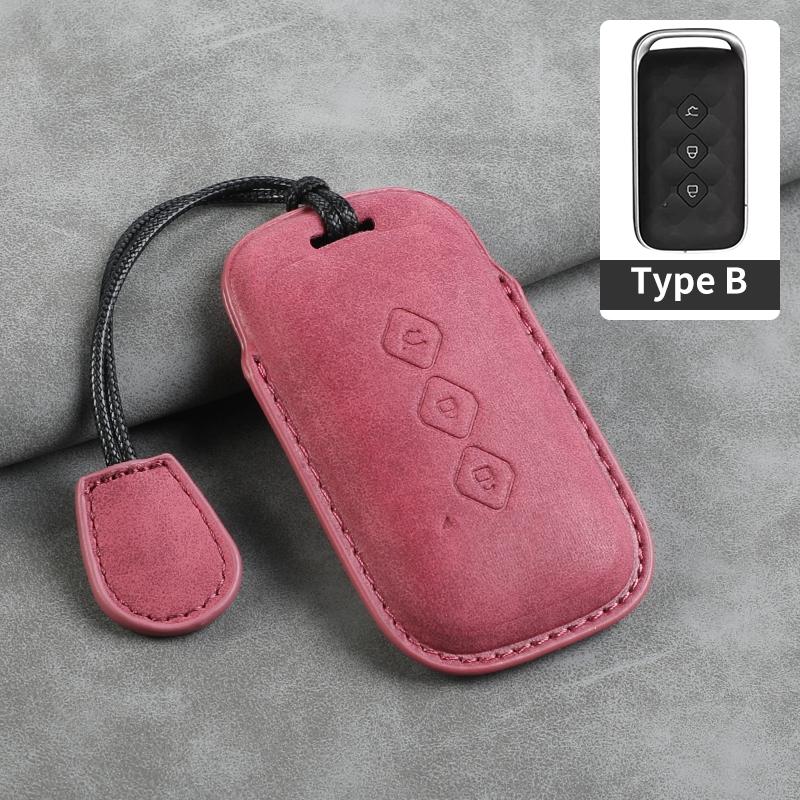 Sheepskin 3 Button Car Key Case Cover Shell for SGMW Wuling Hongguang S for Baojun 510 730 360 560 RS-5 530 630 Car Keychain