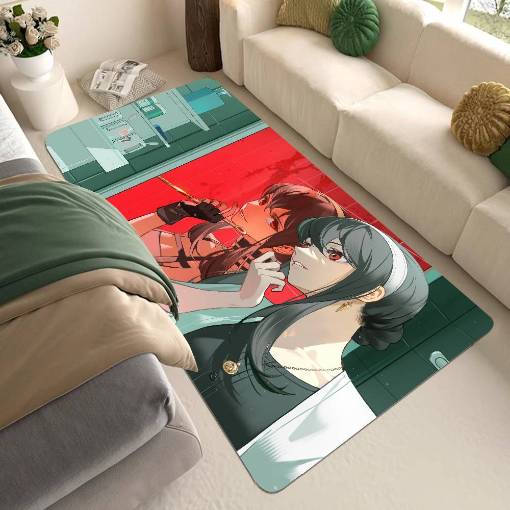 Comedy Anime Spy X Family Kitchen Mat Kids Room Bedroom Decoration Balcony Anti-Slip Doormat Living Room Alfombra