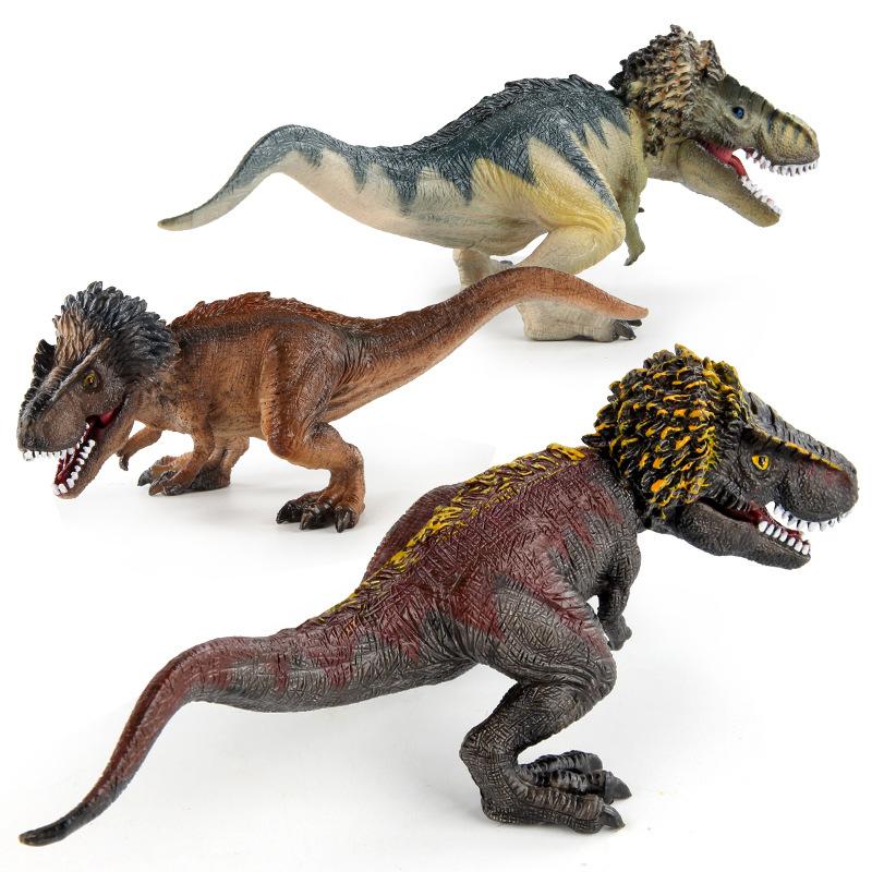 Animal Jurassic Simulation Tyrannosaurus Rex Dinosaur Model Solid Squatting Tyrannosaurus Rex Static Animal Ornament Toy