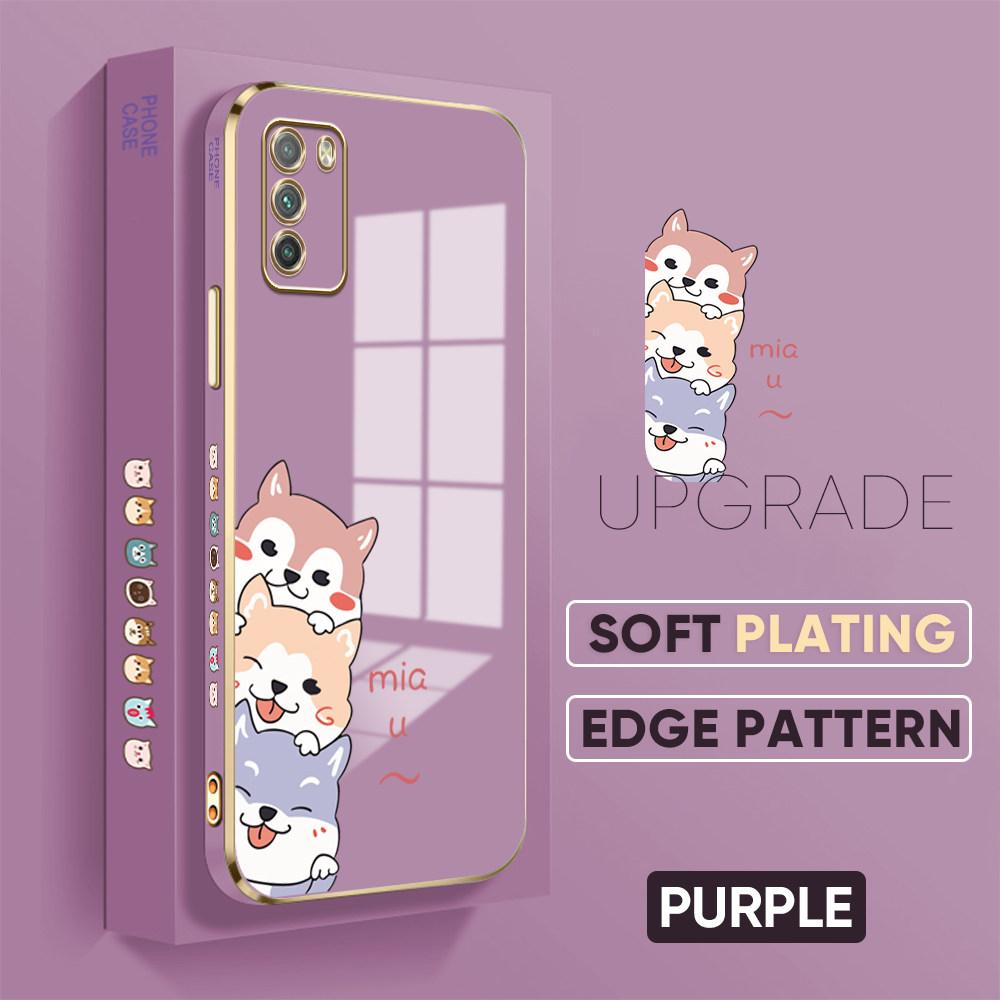 Kolorowe wzory nadruków Kwadratowy wzór krawędzi Obudowa Platerowana obudowa telefonu Luksusowe poszycie Miękkie etui na telefon do Huawei Honor Xiaomi Redmi