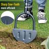 Manual Half-Moon Serrated Edging Shovel for Gardening