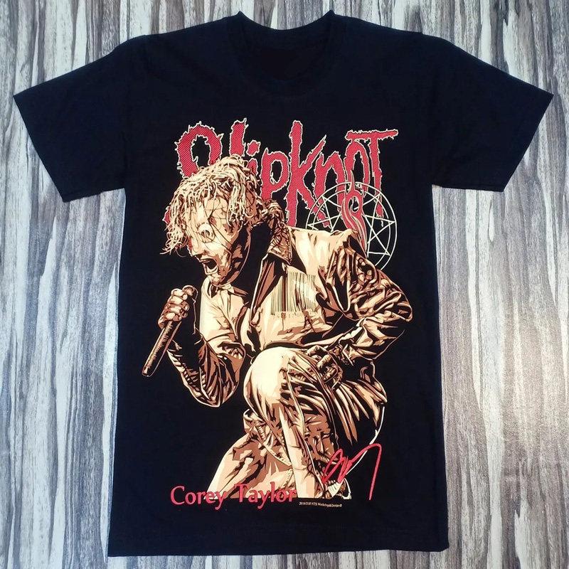 Yk Slipknot Metal Punk Rock Americano Retro Oversized Streetwear Camiseta Vintage