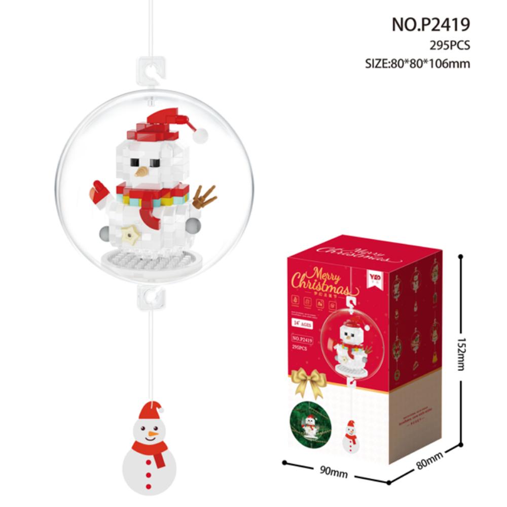 Christmas Pendant Ball Building Blocks Mini Bricks Bell Snowman Santa Claus Christmas Tree Decorations For Home Christmas Gifts