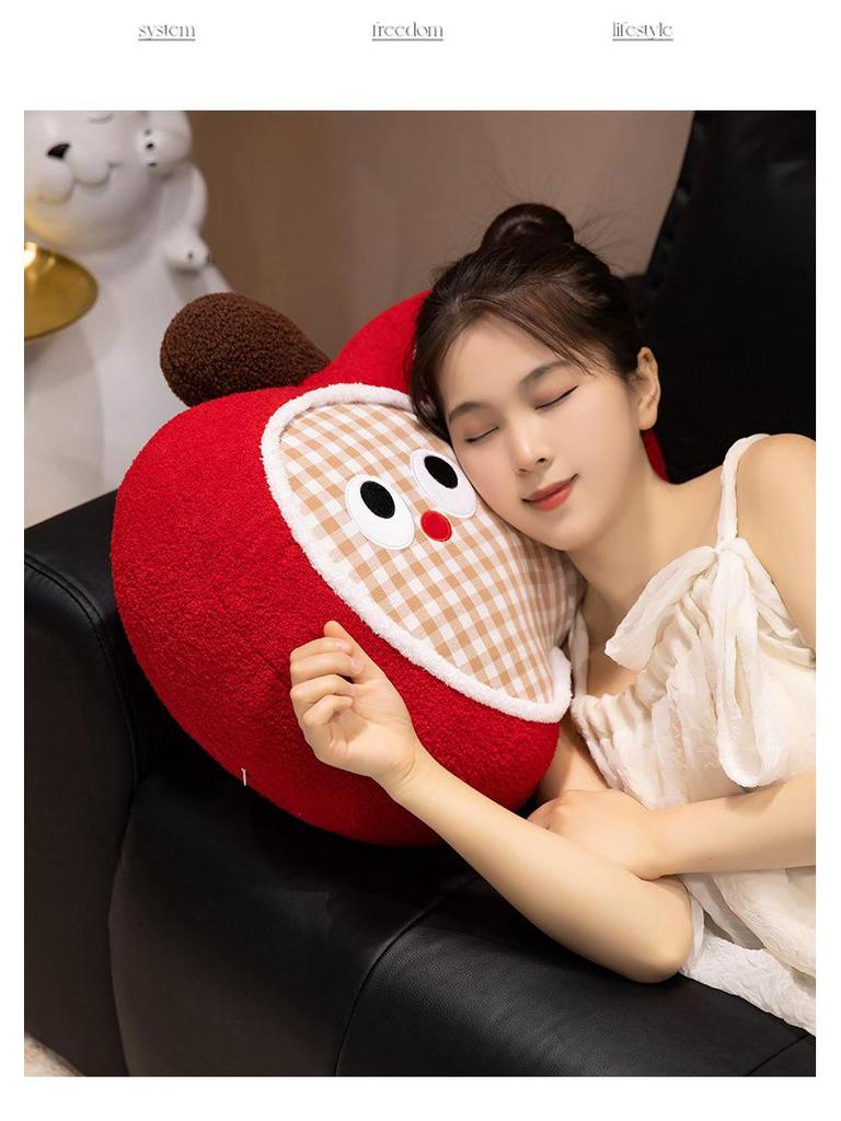 Creative Apple Pillow Sofa Decor: Tatami Backrest & Office Cushion for Dorms & Bedside