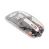 Wireless Bluetooth Mouse Transparent Clear Cool Shell Mute Click Colorful Breathing Lights Laptop Computer Mice Grey