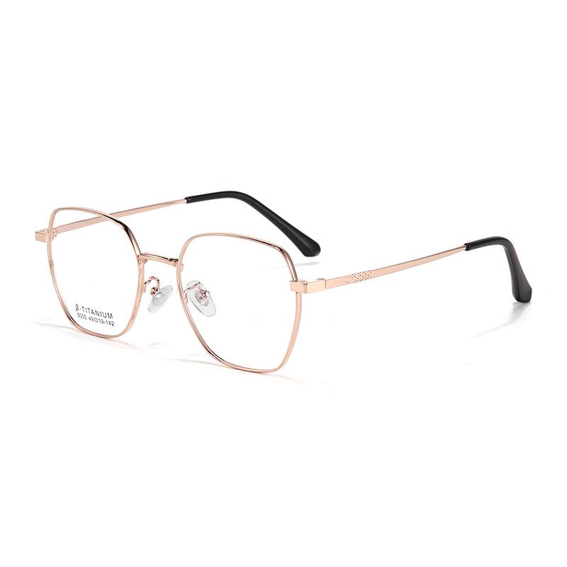 Ultra-Light Retro Polygonal Metal Eyeglass Frame for Myopia & Plano Lenses