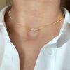 14K Gold Snake Chain Knot Necklace - Non-Fading Stainless Steel, Versatile Commuting & Layering Design