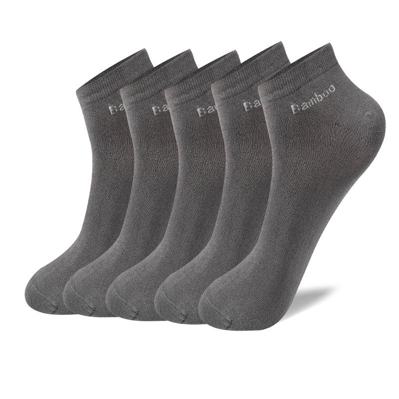 New 5Pairs Men Bamboo Fiber Socks Short Summer Breatheable Anti-Bacterial Man Ankle Socks Busines High Qualty Plus Size EU38-46