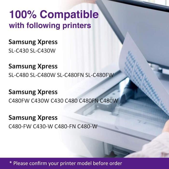 Pack de 4 toners compatibles Samsung CLT-404 CLT-P404C pour Xpress SL-C480W C483W C480FW C430W