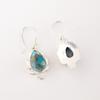 Blue Copper Turquoise Gemstone 925 Stamped Silver Handmade Jewelry Hook Earrings EE-163-40