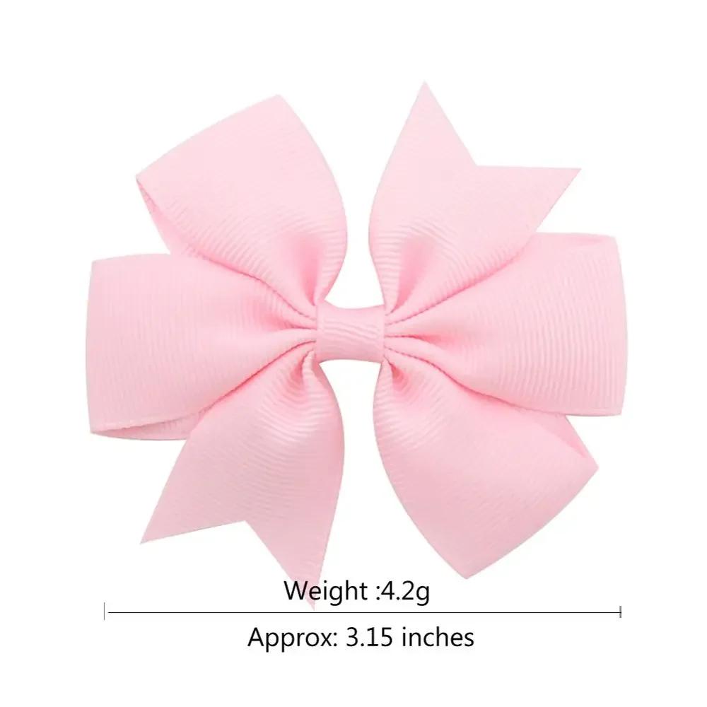 2/4/10 piezas 3'' Lazos de Cinta Sólida Pinzas para el Cabello para Bebés Niñas Lazos Hechos a Mano Pasadores Pasadores Accesorios para el Cabello para Niños