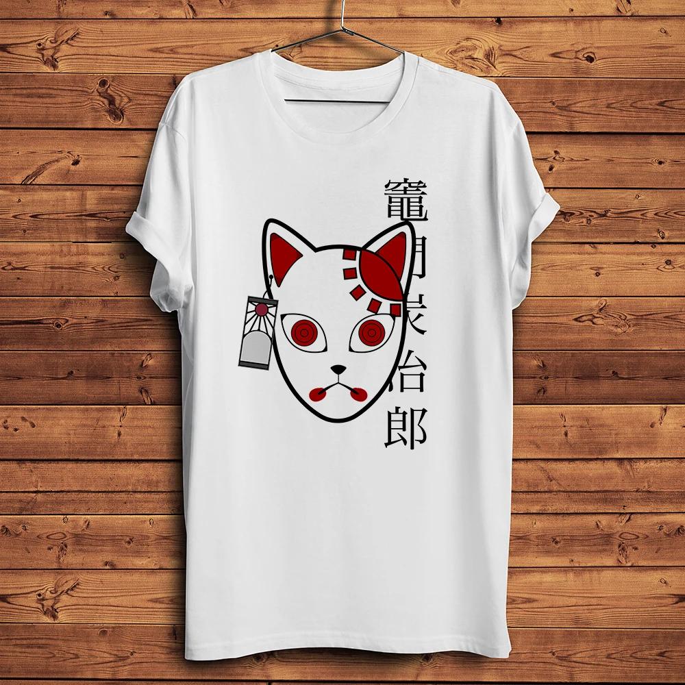 Unisexga Kimetsu No YaibaFox MaskFunny Anime TShirt Short Sleeve Vintage Casual TShirt Unisex Streetwear Tee Breathable Print S