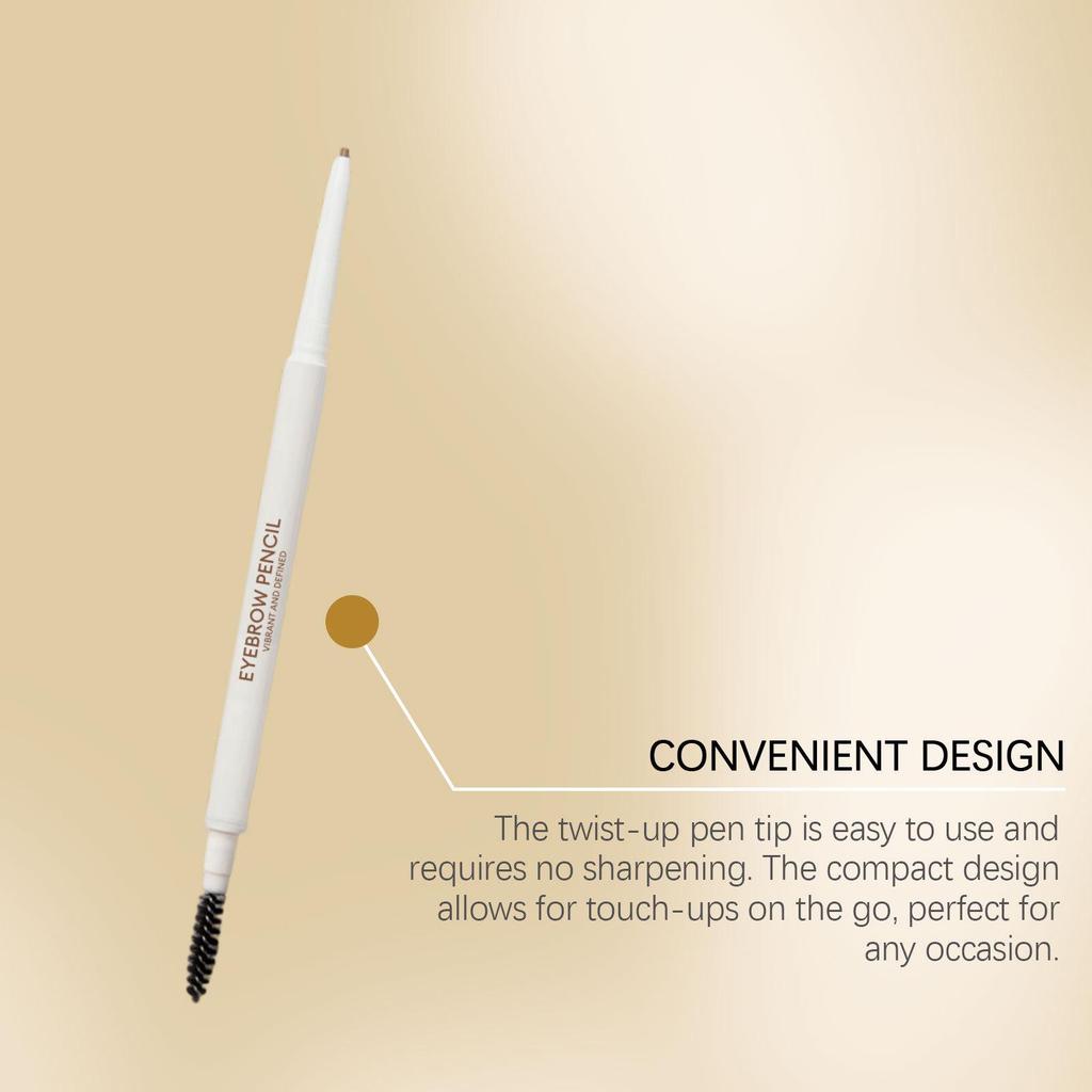 Zephoco Dark Brown Color-Changing Dual-Ended Eyebrow Pencil for Smooth, Three-Dimensional Brows
