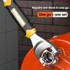 52 In 1 Tooth Shaped Multifunctional Wrench Socket Metric 360 Degree Multifunctional Sleeve Wrench Tool 8-19mm, 12 Tooth Non-magnetic Ratchet