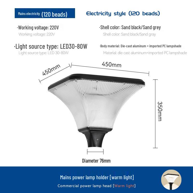 High Brightness Solar Courtyard Lights: Outdoor Garden & Villa Aluminum Landscape Lighting