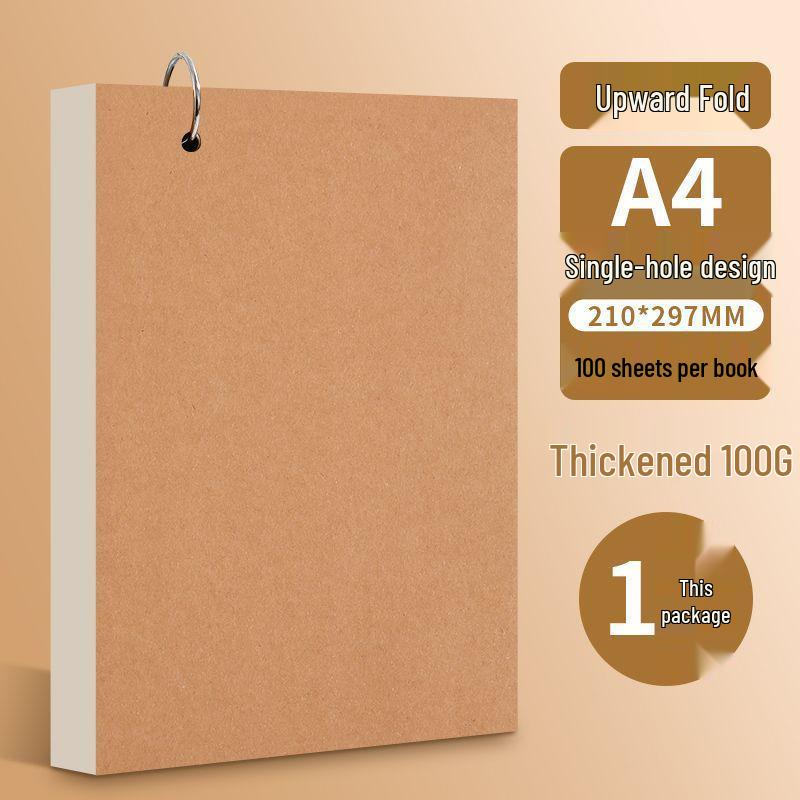 Portable A4 Ring Binder, A6 Detachable Drawing Book, and A5 Tear-off Sketchbook Set.