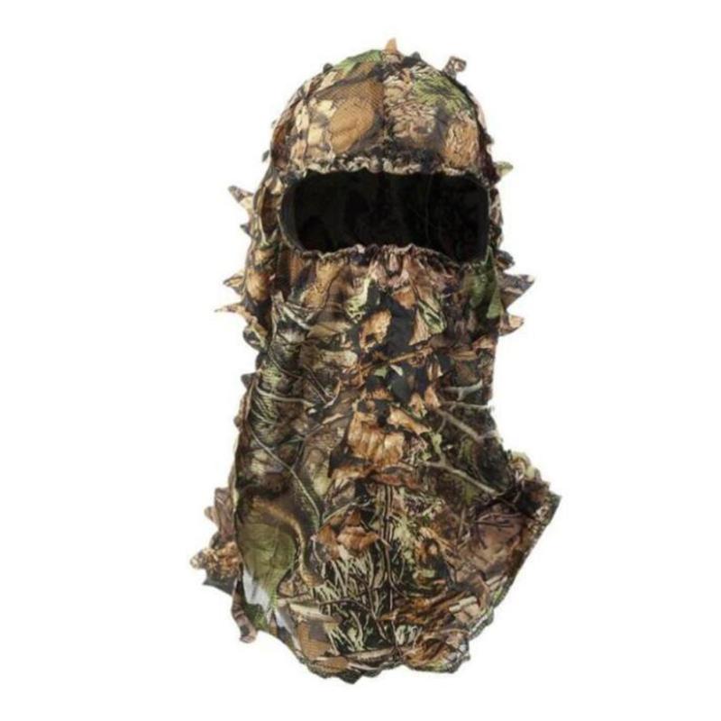 Vzor javorového listu Maskování Ghillie Obleky Čepice Rukavice Kapuce Síťka na hlavu Otvor pro oči Šátek