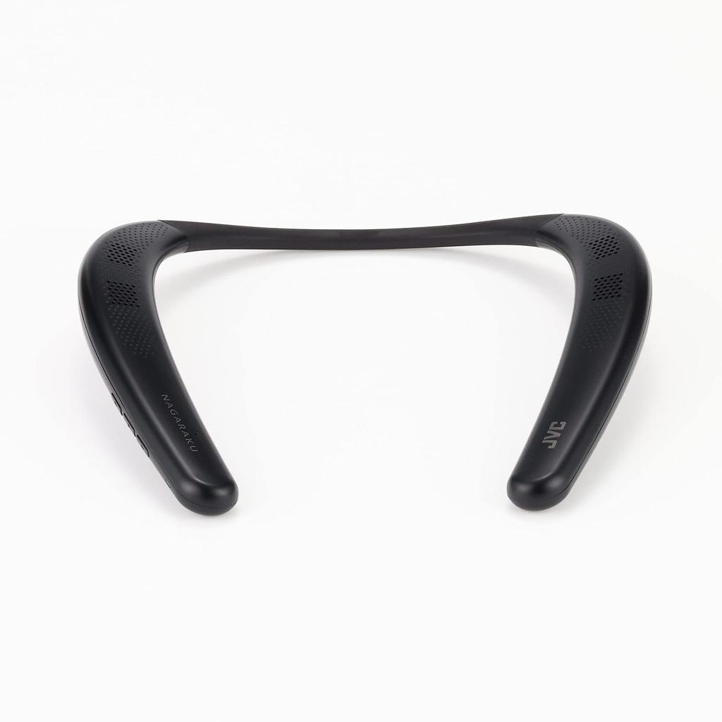 JVC Kenwood NAGARAKU Wearable Neck Wireless Approximately 15 Hours of Continuous Lightweight Design Black SP-A7WT-B Speaker, Bluetooth, Playback,